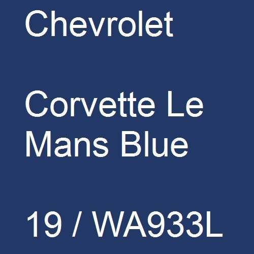 Chevrolet, Corvette Le Mans Blue, 19 / WA933L.